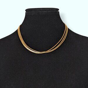 (2/$20) Claire's 3-Strand Snake Chain Choker Necklace